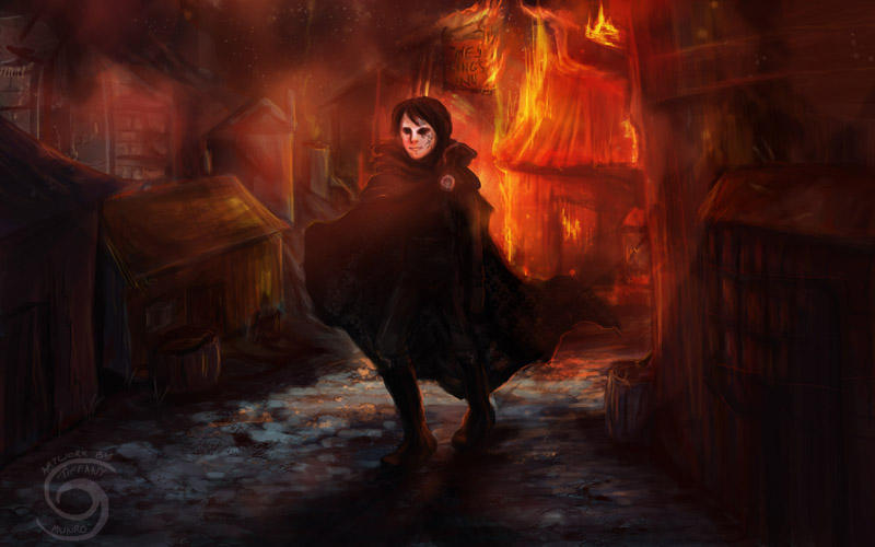 Cursed - Burning Tavern commission by calthyechild