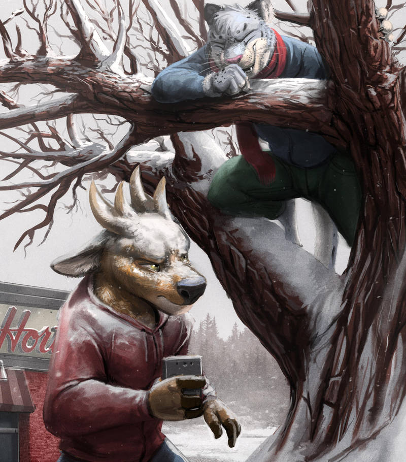 Commission: Kogrrr (Winter Pranks) by Temiree