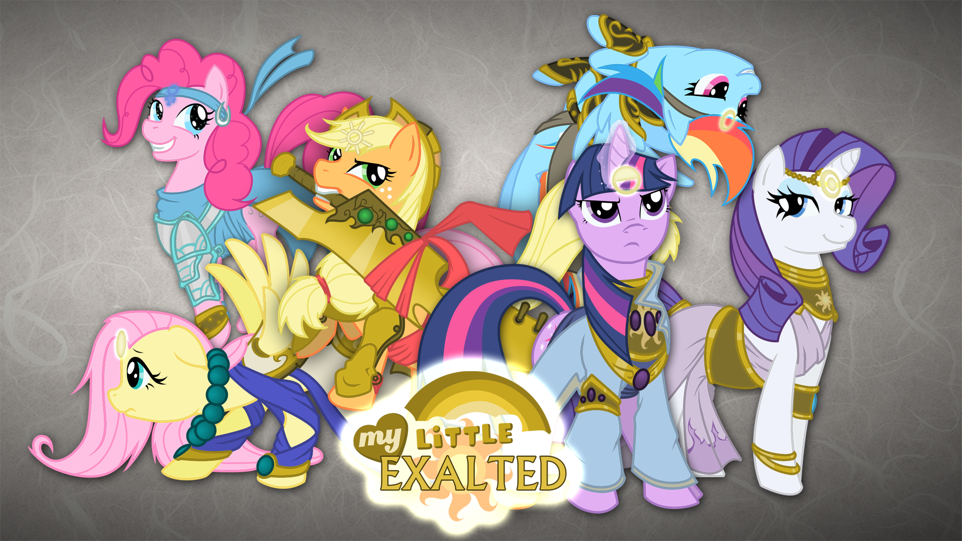 Mane 6 Exalted Wallpaper by Rhanite