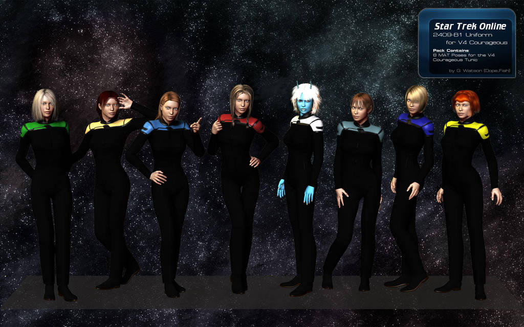 STO Uniform for Poser - Courageous V4 by DopiusFishius