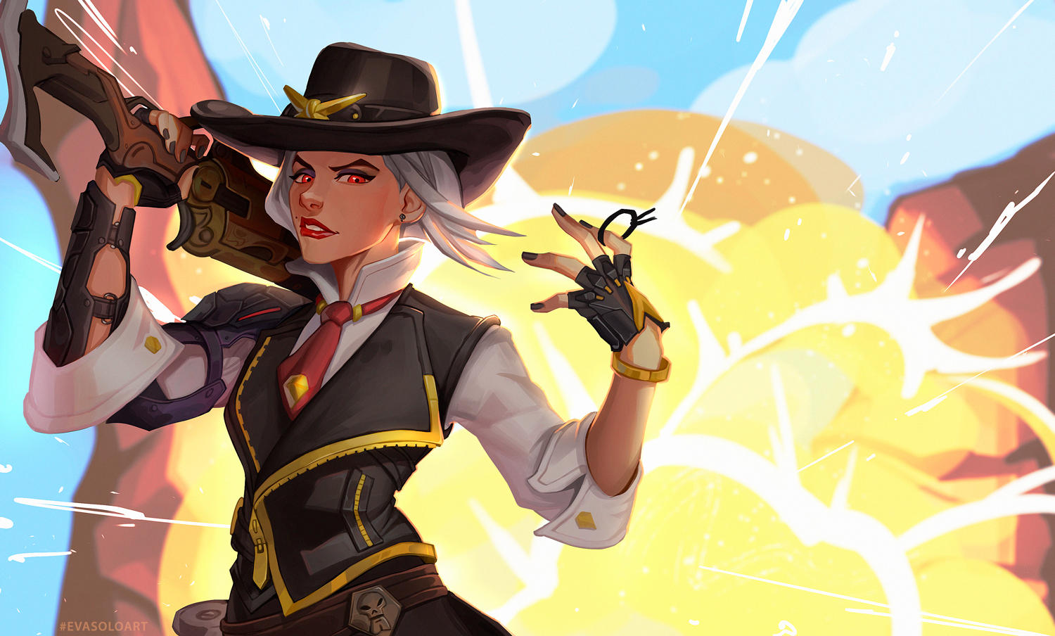 Ashe Overwatch Fanart By Evas0L0 On Deviantart-8028