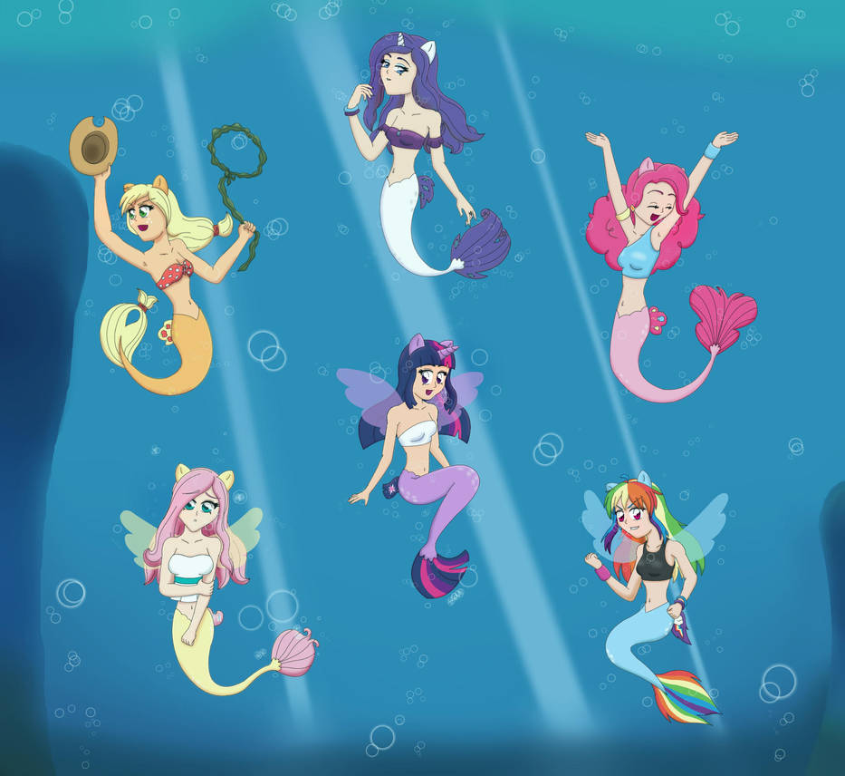 Anime Sea Pony Mane 6 By Xgirl109 On Deviantart