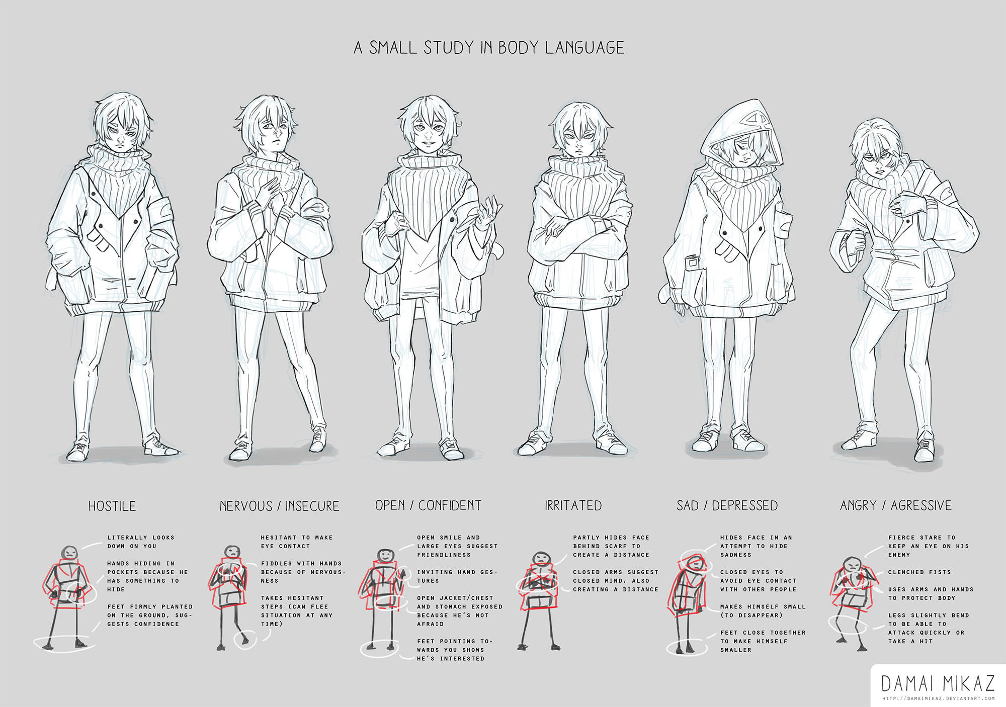 A small study in body language by DamaiMikaz