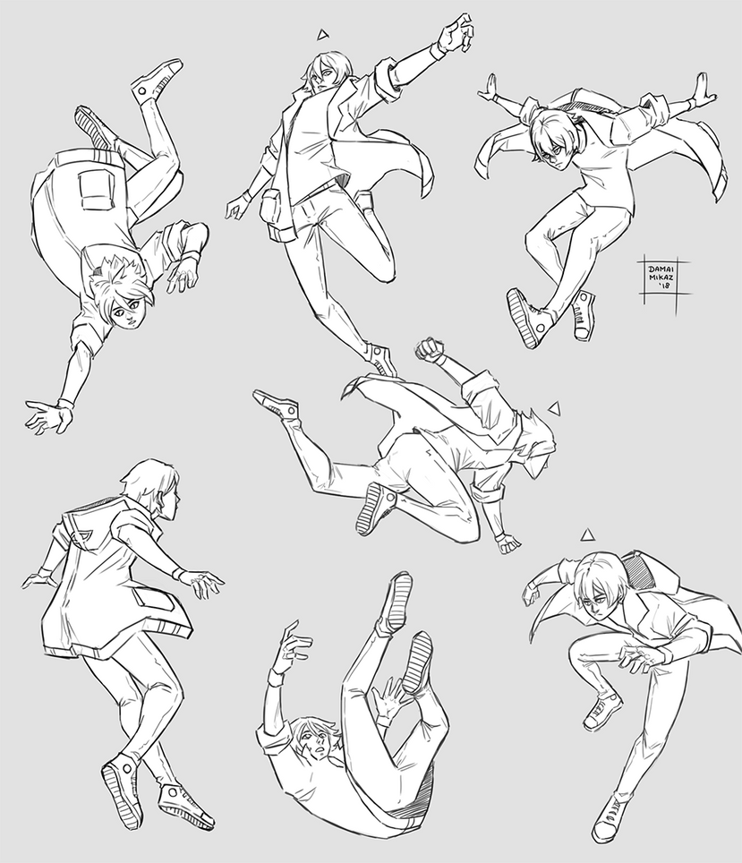 Sketchdump January 2018 [Flying poses] by DamaiMikaz on DeviantArt