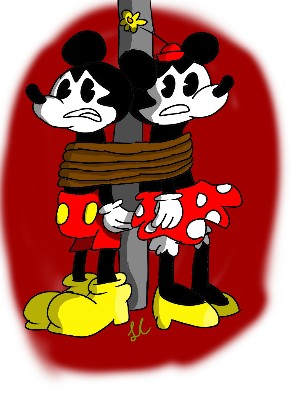 Mickey and Minnie tied up by LuckyCover337 on DeviantArt