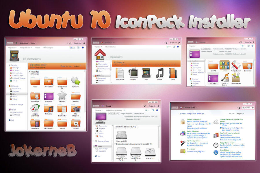 Ubuntu 10 IconPack Installer by JokerneB
