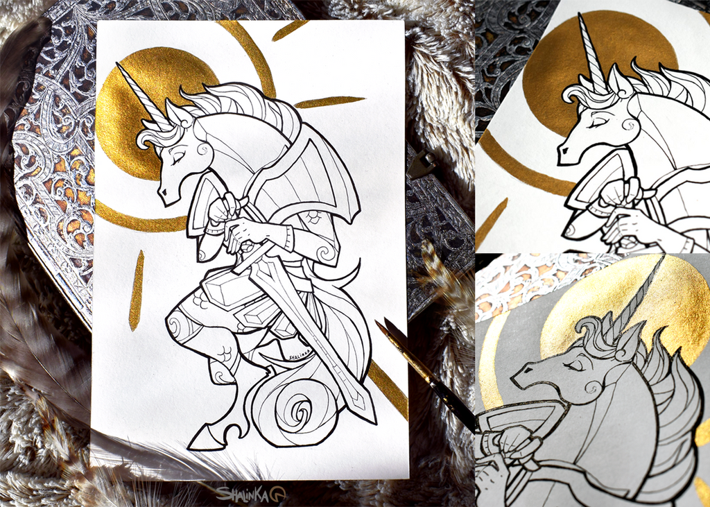 Inktober 2017 - 6# Sword by Shalinka
