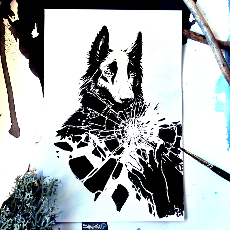 Inktober 2017 - 12# Shattered by Shalinka