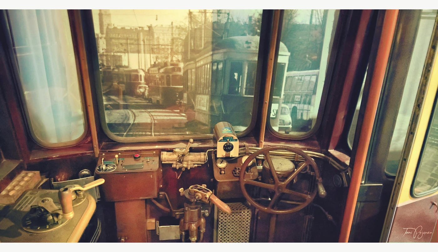 Old tram driver control by Pajunen