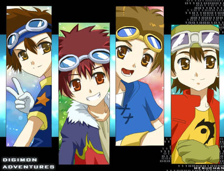 Digimon:Goggle bois by meru-chan