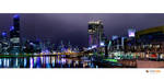 Melbourne Skyline Night Time by Furiousxr