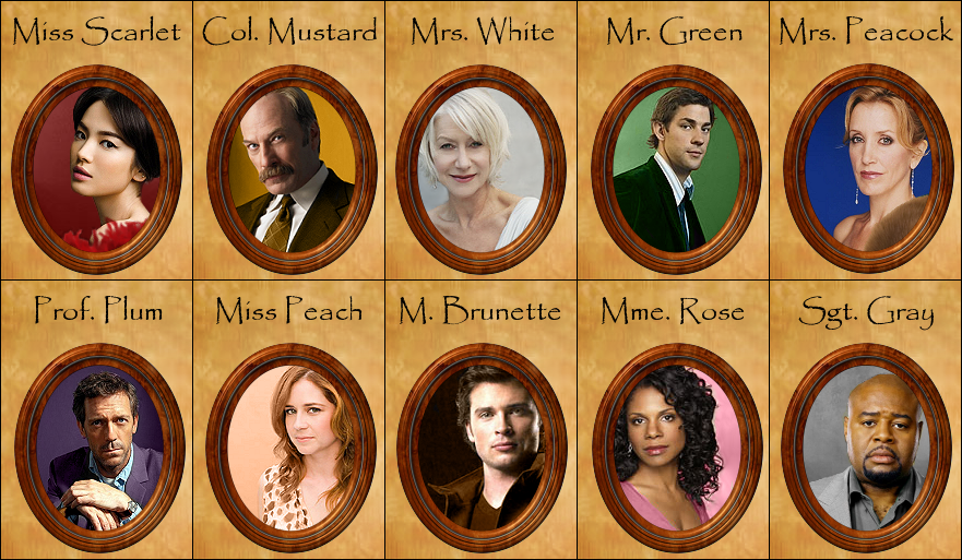 Clue Suspects by droo216 on DeviantArt