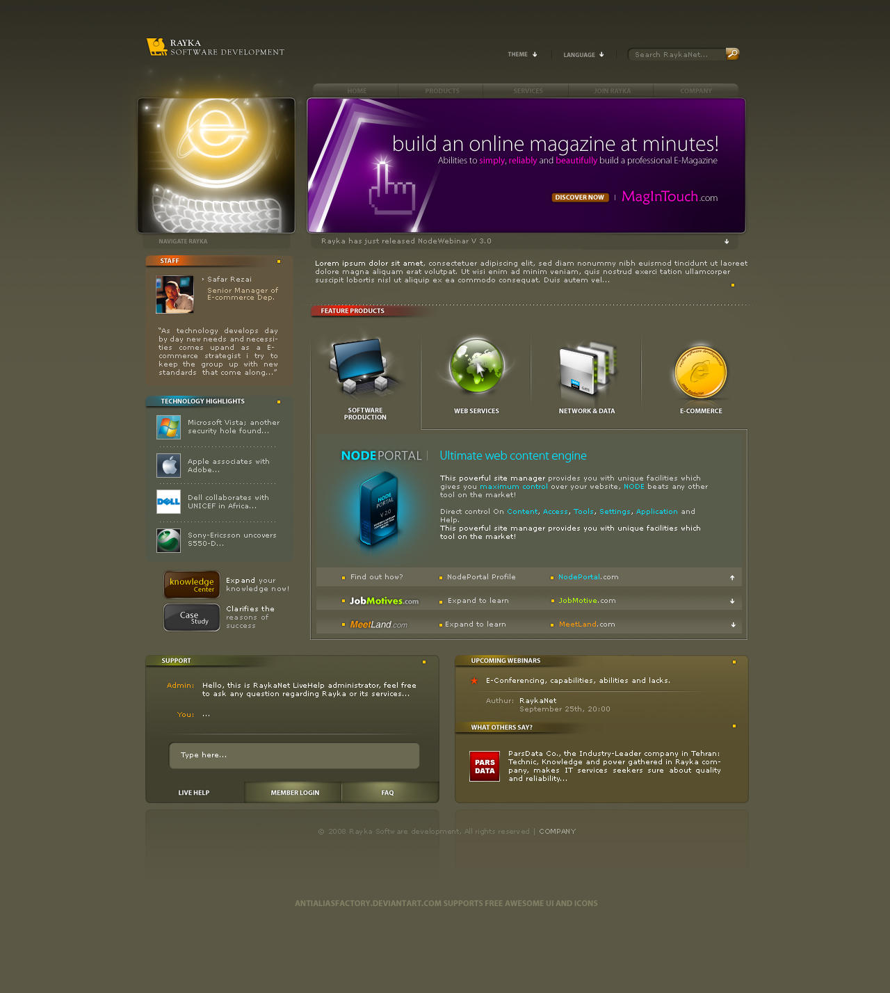 Rayka Web Template by antialiasfactory