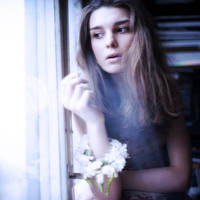 white bracelet by alinashamalova