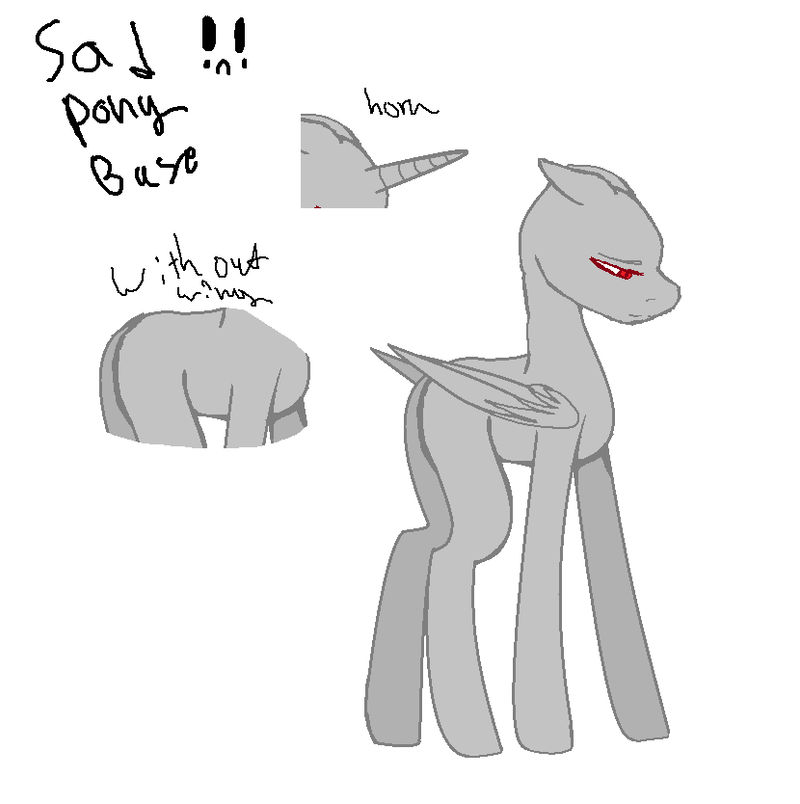 Sad Pony Base by Emmygirl24343 on DeviantArt