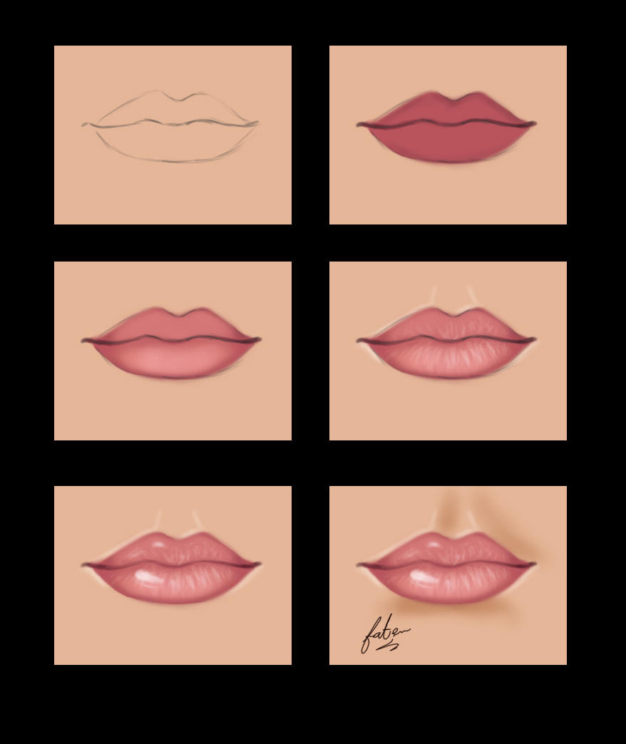 very simple lips painting by vanellia