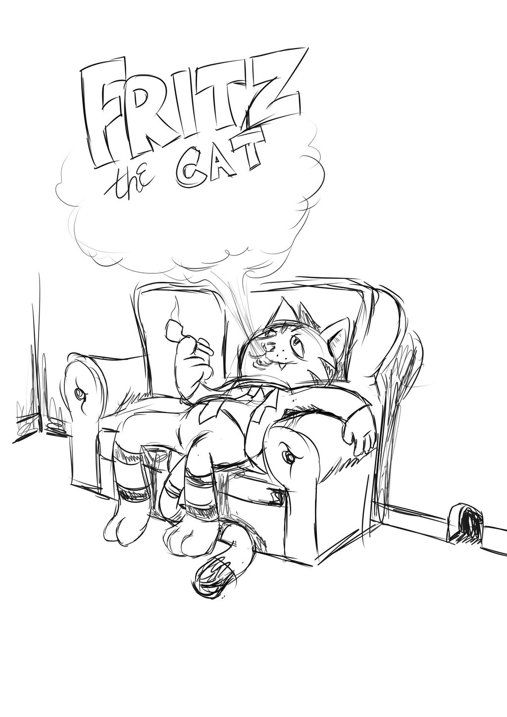 Fritz the Cat (Sketch Sample) by AniMerrill