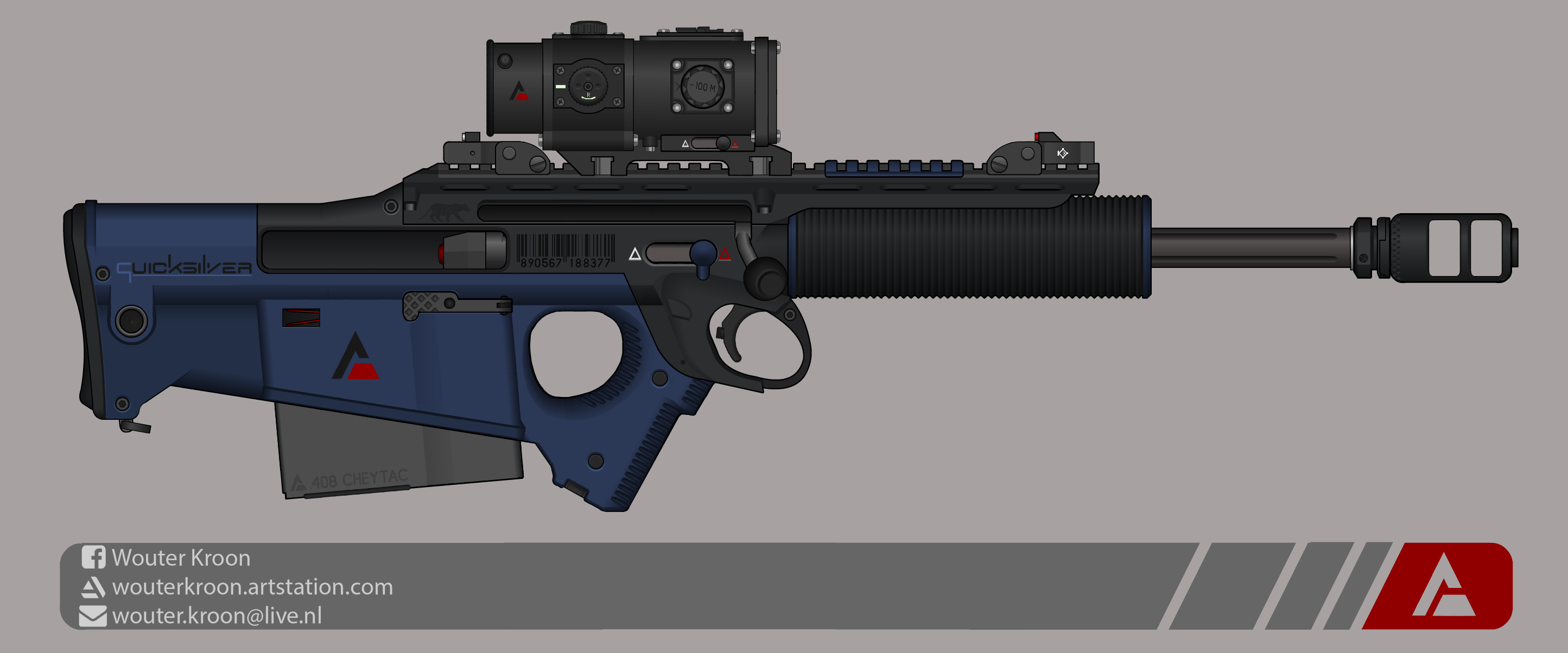 Quicksilver Industries: 'Wildebeest' Sniper Rifle by Shockwave9001