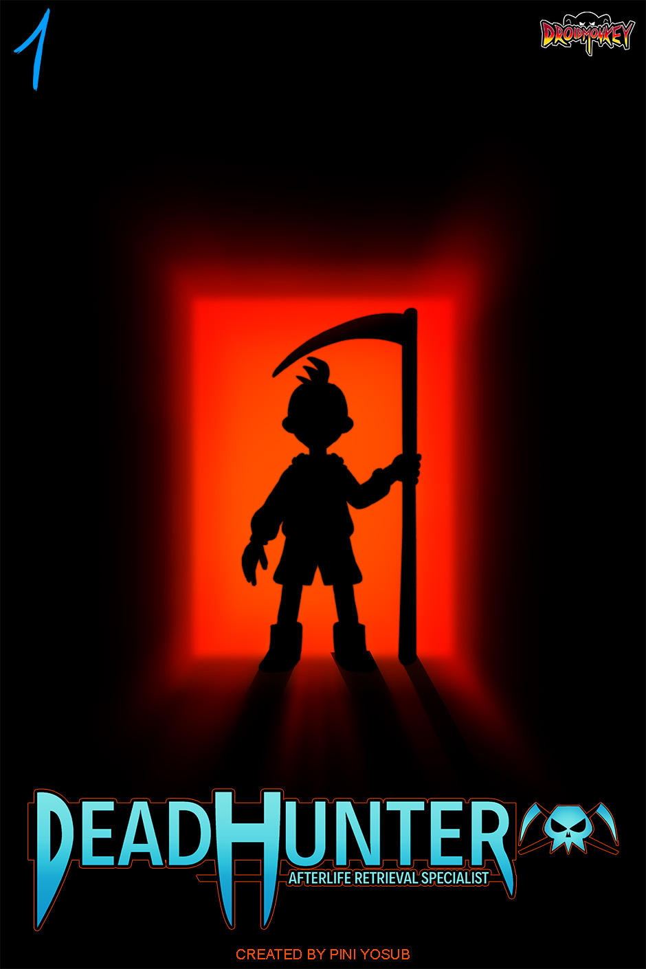 Cover for my DEADHUNTER comics over at tapas by IDROIDMONKEY