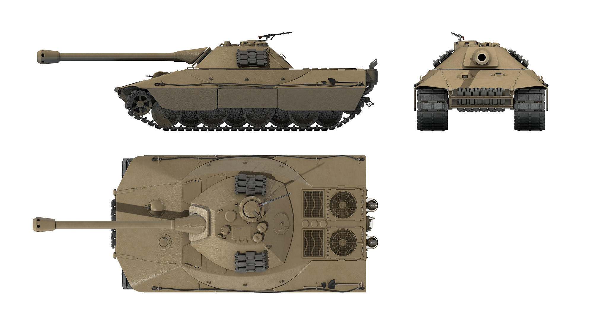 German WW2 1946 tank 'Tiger 3' views by Weltenzahl on DeviantArt