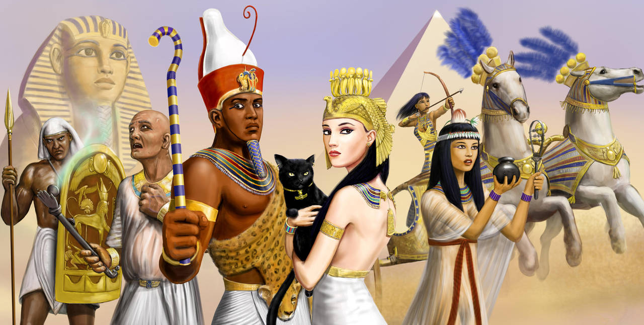 Egyptian characters by dashinvaine