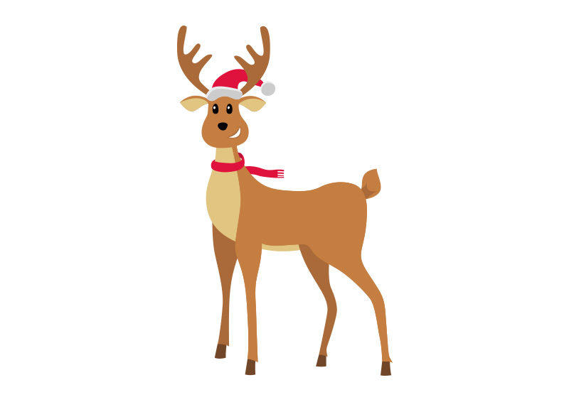 Christmas Reindeer Vector Illustration by superawesomevectors on DeviantArt
