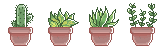 F2U Pixel plants by Alyssdream