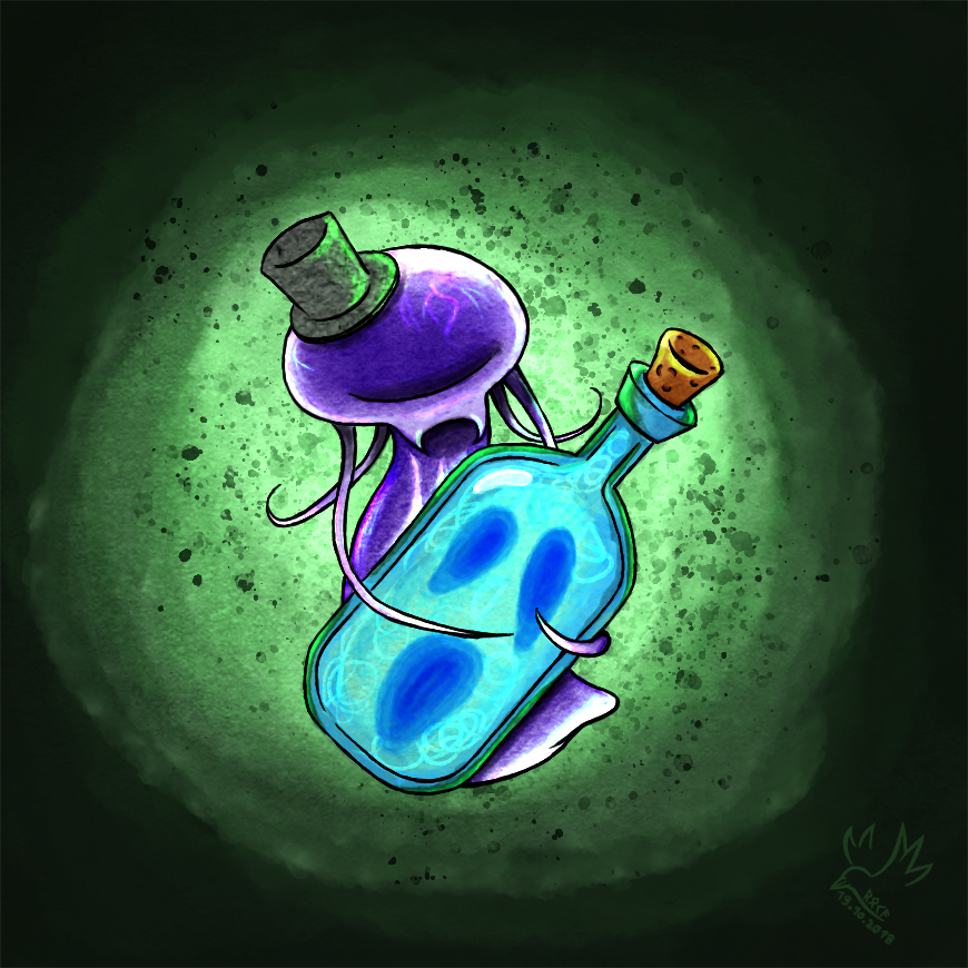 InkTober 2018 - Day 18 - Bottle by TardisGhost on DeviantArt