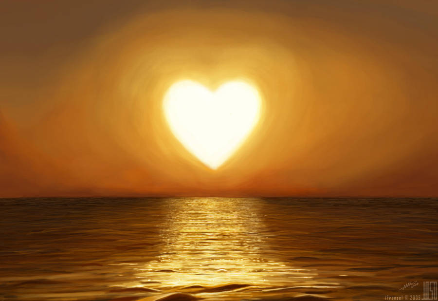 heart shaped sun by