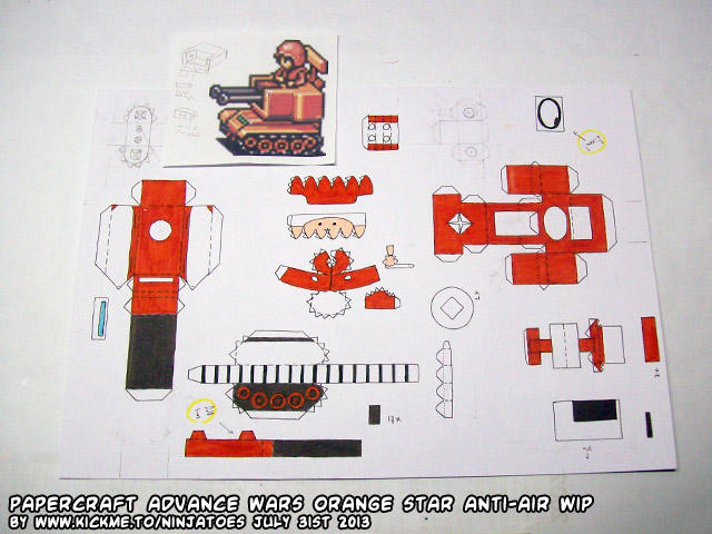 Colouring papercraft AW Anti-Air unit (WIP) by ninjatoespapercraft