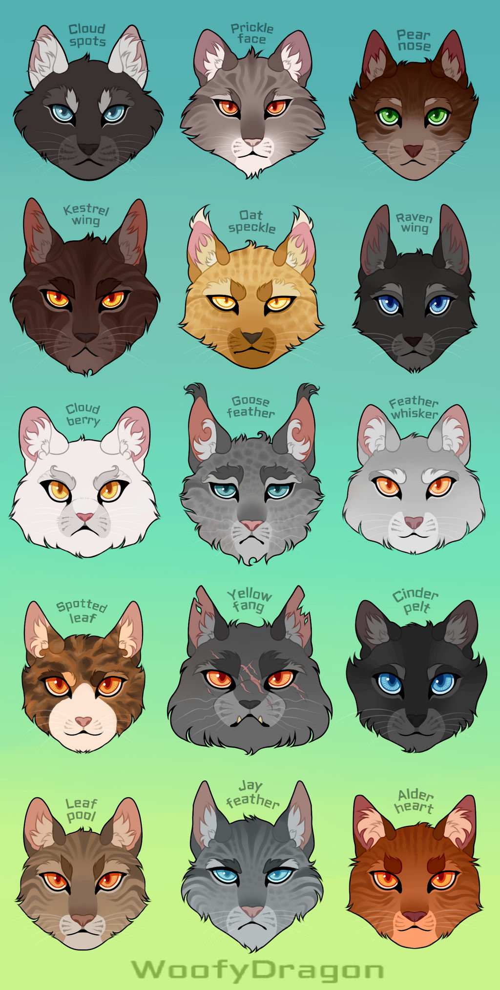Thunderclan Medicine Cats by WoofyDragon on DeviantArt