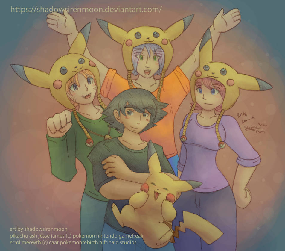 Art Trade- Pika Party by shadowsirenmoon