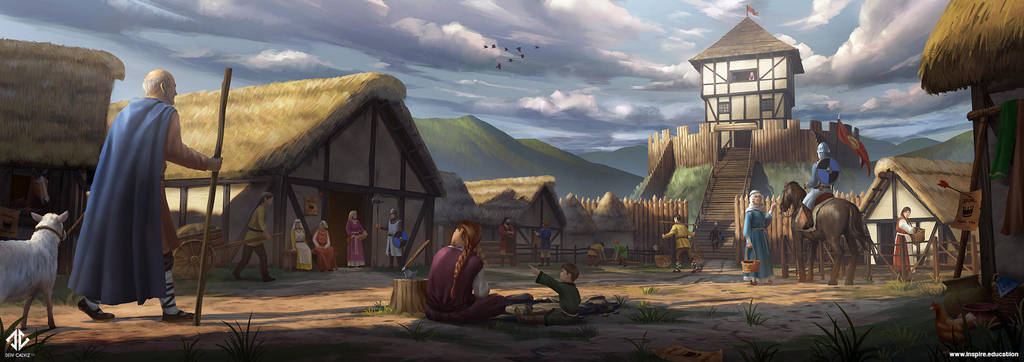 Pokerswell Town - Motte Bailey Castle by DeivCalviz