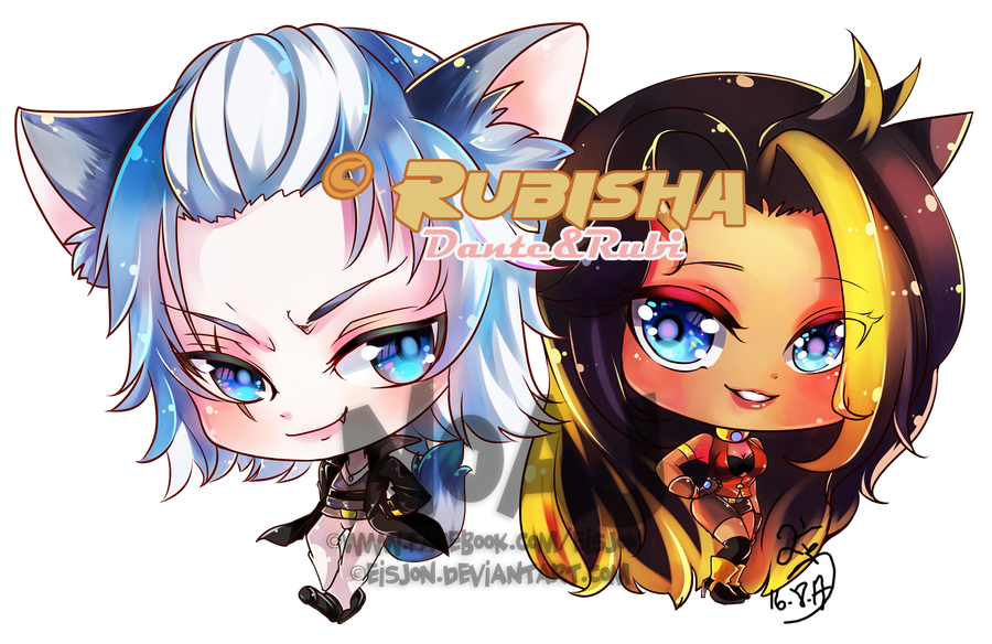 c:Rubisha ( Humanized Rubi and Dante) by eisjon