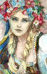 Ukrainian Girl (watercolor) by NikitaBolyakov