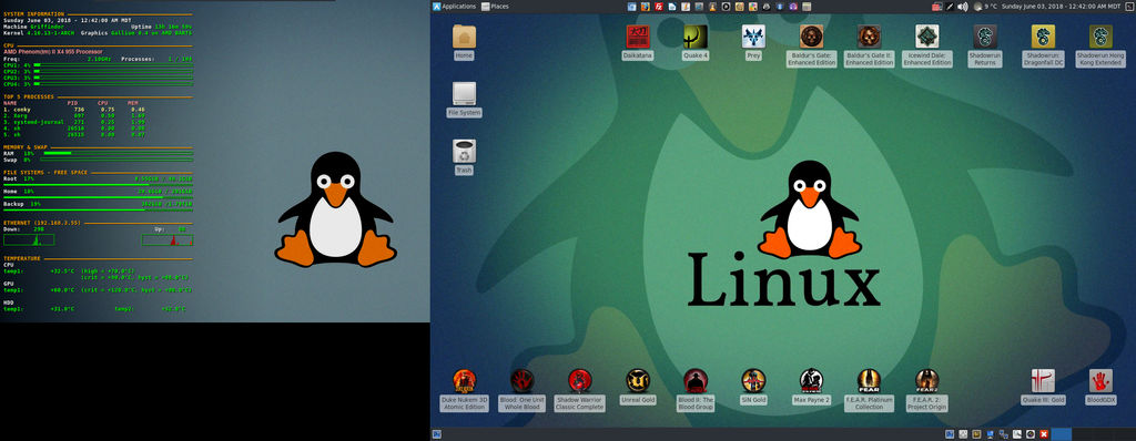 June 2018 Desktop - Arch Linux and Xfce by hamishpaulwilson