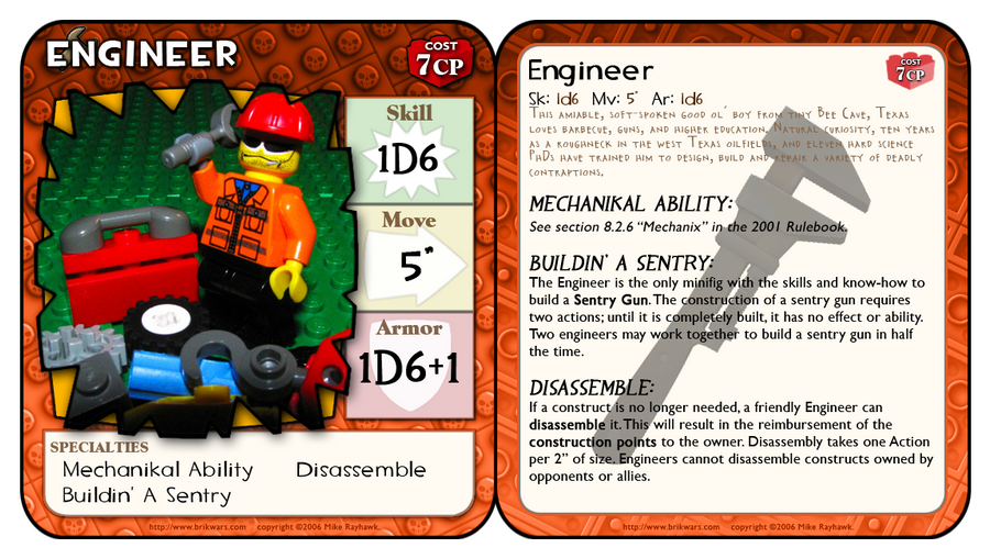 BrikWars Card - TF2 Engineer by Bleu-Ninja