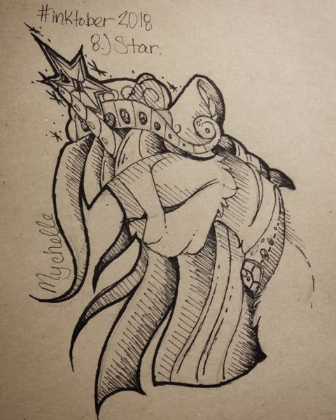 Inktober 2018: Day 8. Star by Mychelle
