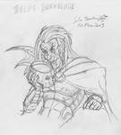 Malus Darkblade sketch by Epantiras