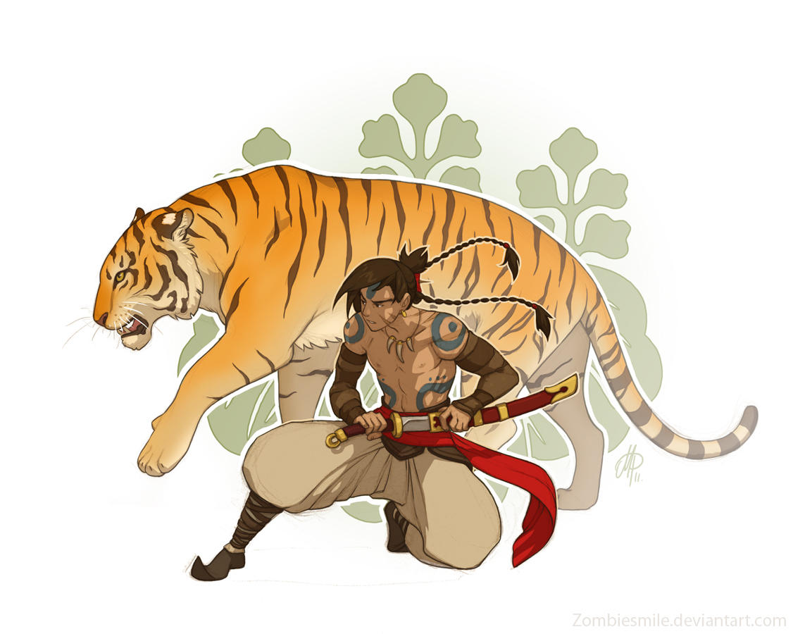 Tiger Warrior by Zombiesmile