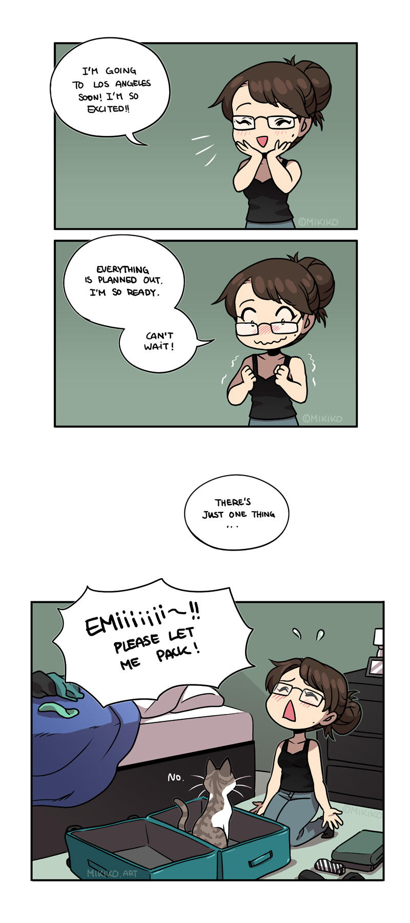 Cat Carry-on by Zombiesmile