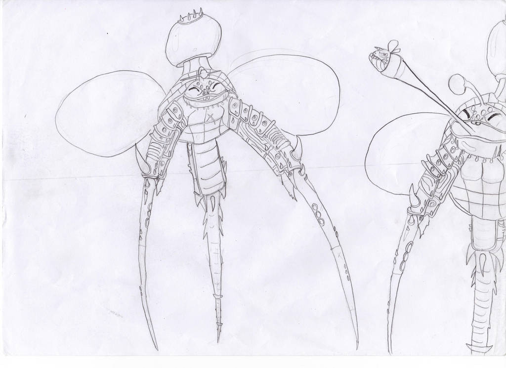 Alien Tripodians sketch by VikingCheese