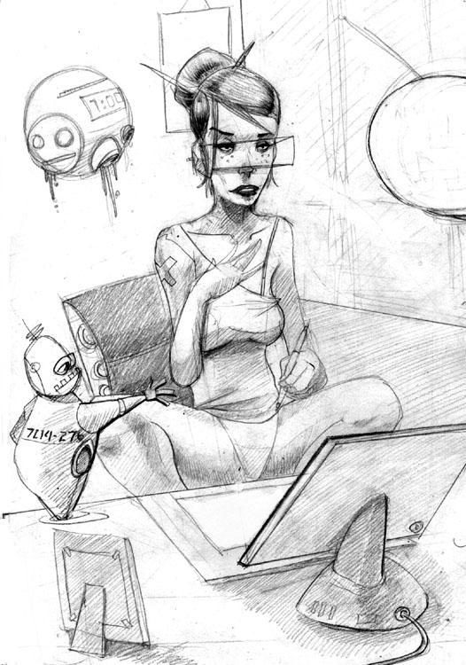 wacom lady by rustypixel