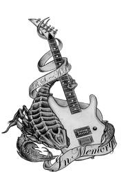 scorpion and guitar by AMNESIAGOD
