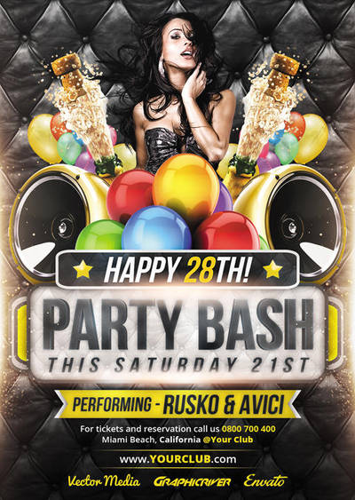 birthday party flyer by