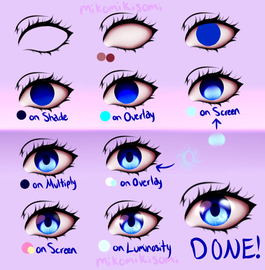Step By Step Anime Eye Tutorial By Mikomikisomi On Deviantart