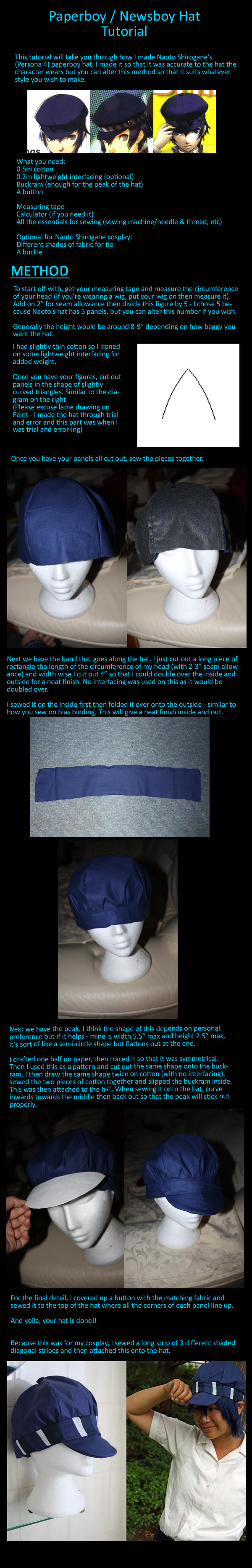 Tutorial: Newsboy hat by Destinys-spirits