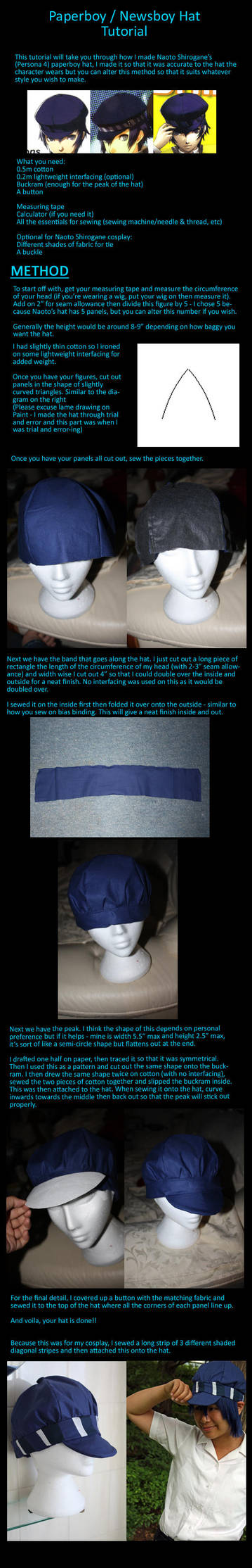 Tutorial: Newsboy hat by Destinys-spirits