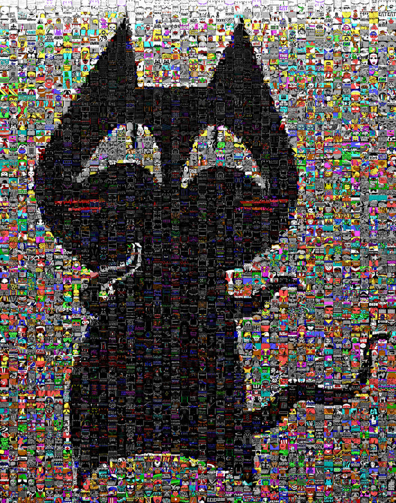 Mewbies Ansi Photo Mosaic By Metapixel by mewbies