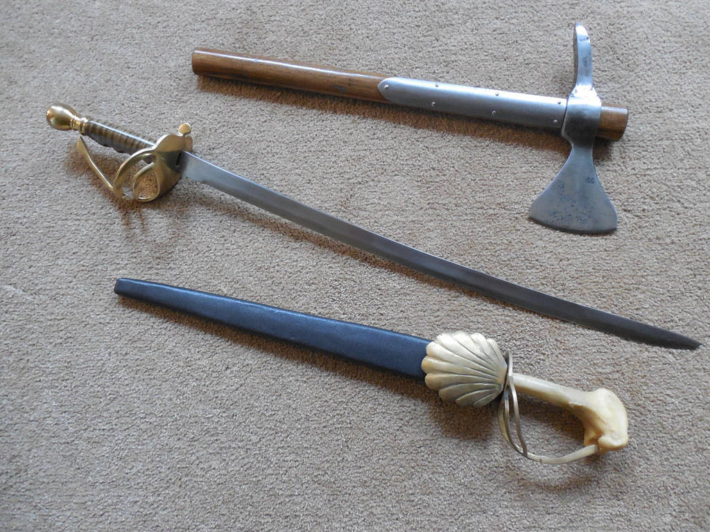 Spanish Boarding Axe, Custom Cutlass and Dagger by WillKing156